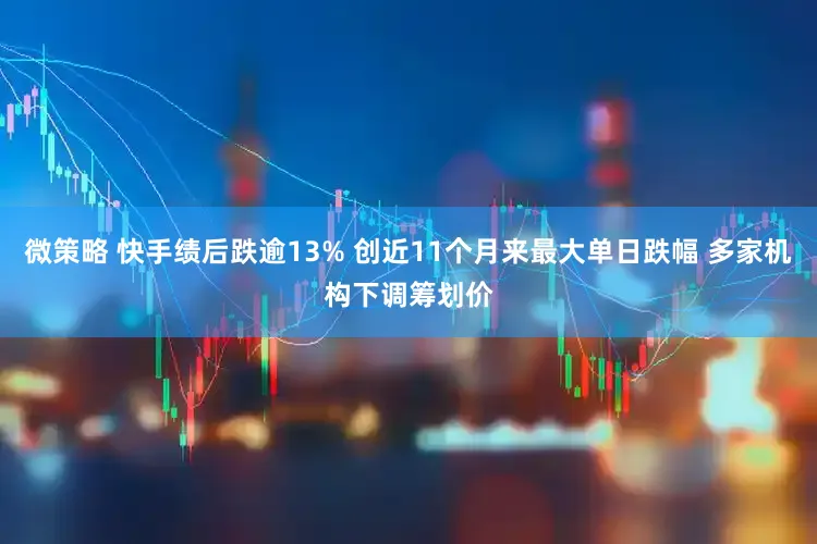 微策略 快手绩后跌逾13% 创近11个月来最大单日跌幅 多家机构下调筹划价
